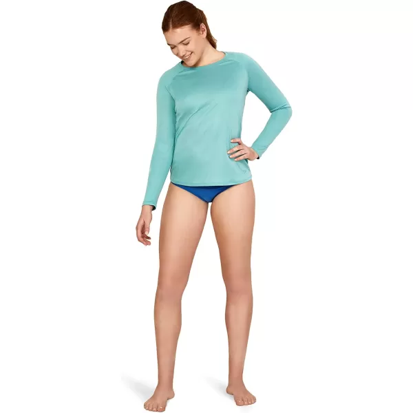 Speedo Womens Uv Swim Shirt Long Sleeve RashguardHeather Porcelain