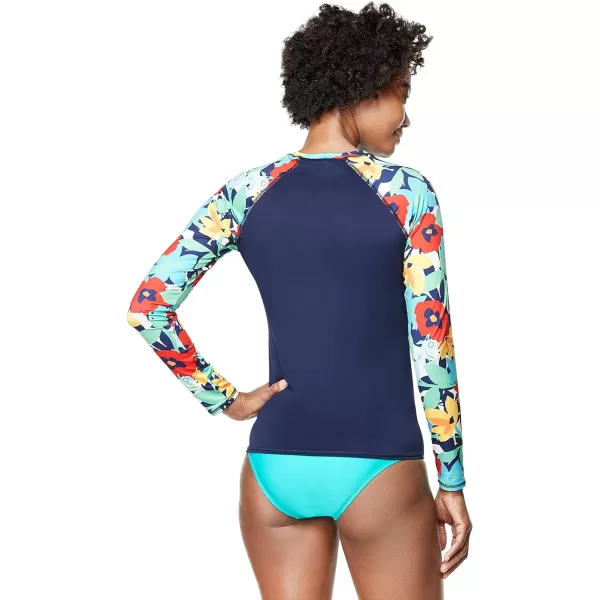 Speedo Womens Uv Swim Shirt Long Sleeve RashguardIbiza Blue