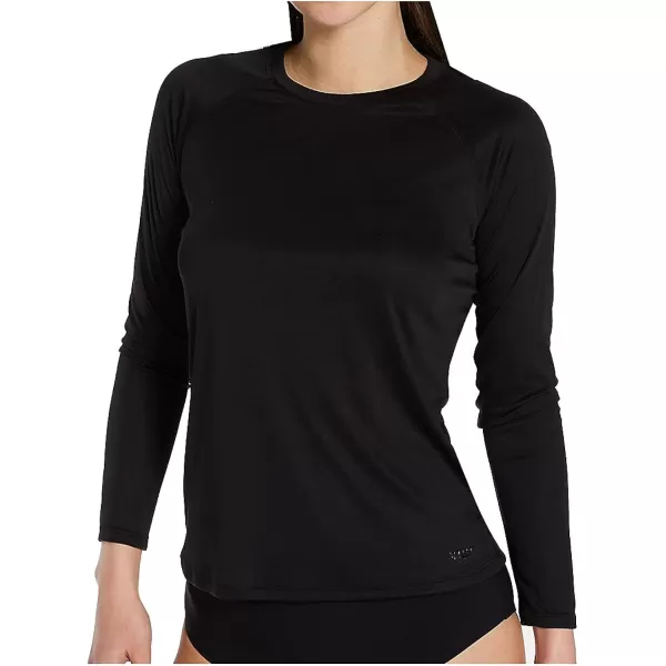 Speedo Womens Uv Swim Shirt Long Sleeve RashguardNew Speedo Black