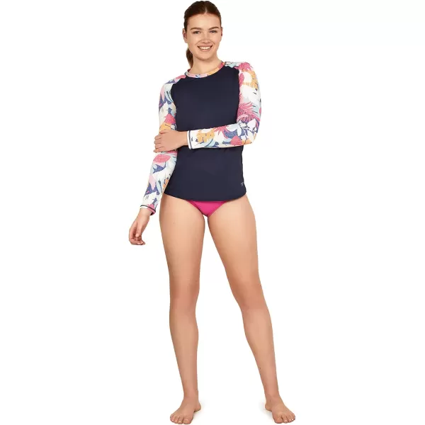 Speedo Womens Uv Swim Shirt Long Sleeve RashguardTexture Tropical