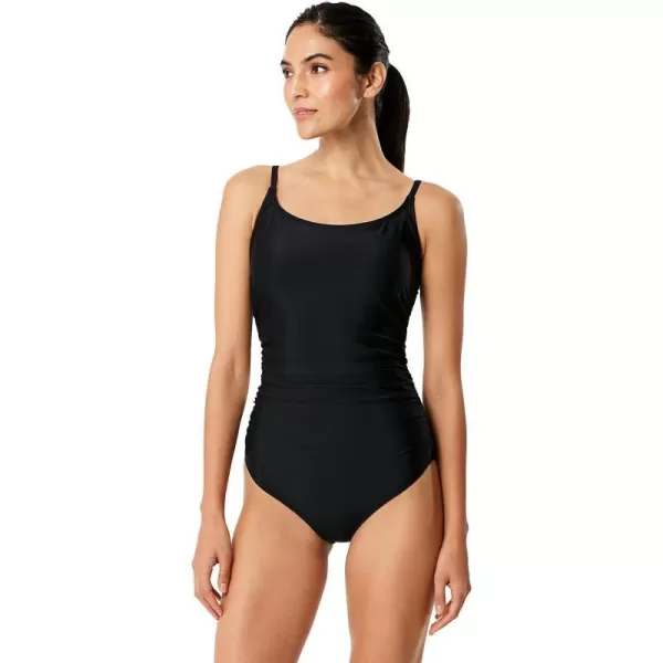 SWIMWEARSpeedo Womens Ombre Shirred One Piece SwimsuitSpeedo Black