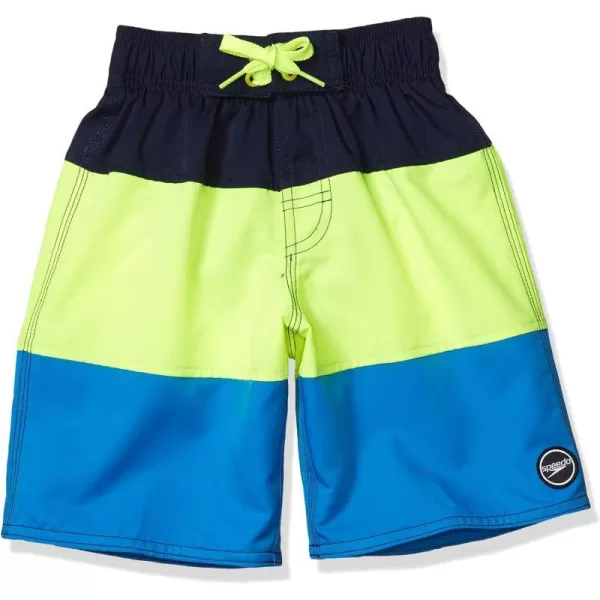 Speedo Boys Swim Trunk Knee Length Blocked VolleyBlue Lemonade