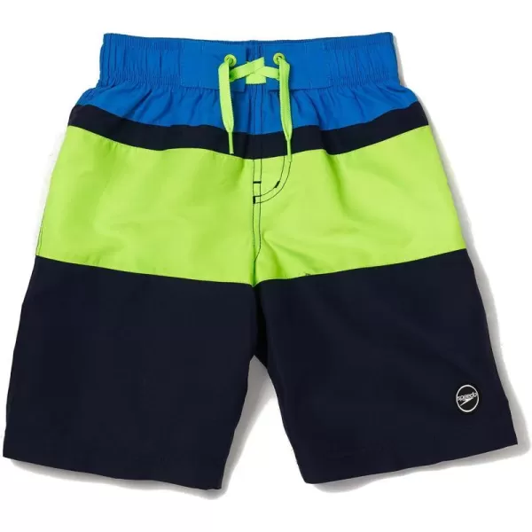 Speedo Boys Swim Trunk Knee Length Blocked VolleyElectric Blue Lemonade