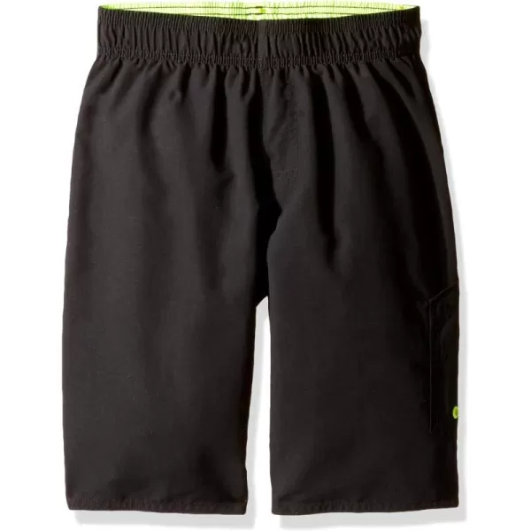 Speedo Boys Swim Trunk Knee Length Marina Volley YouthDiscontinuedBlackLime