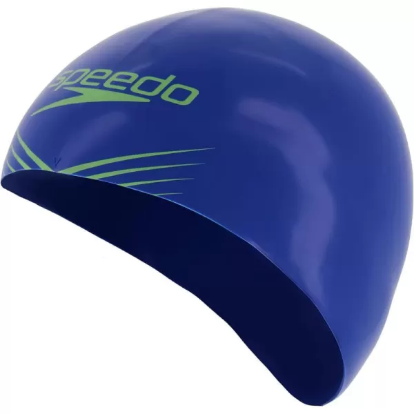 Speedo Fastskin3 Competition Swim CapBlue FlameBright ZestNavy