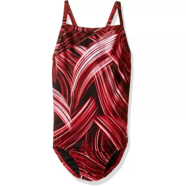 Speedo Girls Endurance Turbo Stroke Drop Back SwimsuitTurbo Speedo Red