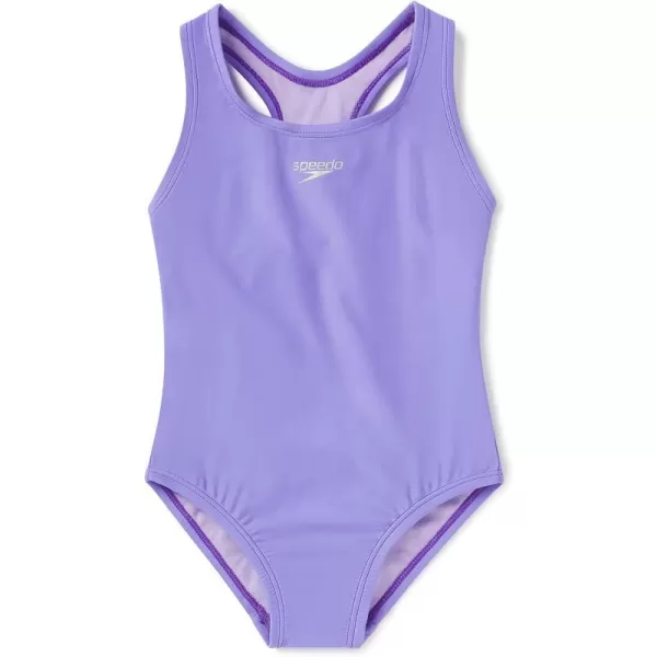 Speedo Girls Swimsuit One Piece Closed Racerback2023 Purple Hebe