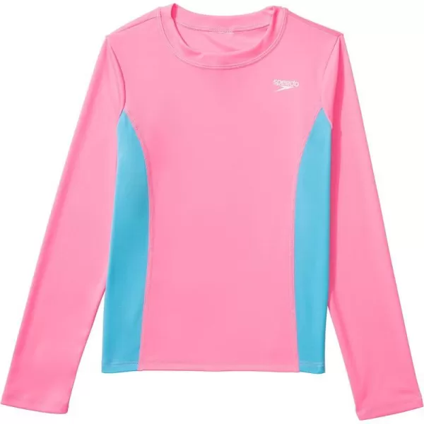 Speedo Girls Uv Swim Shirt Long Sleeve RashguardSugar Plum