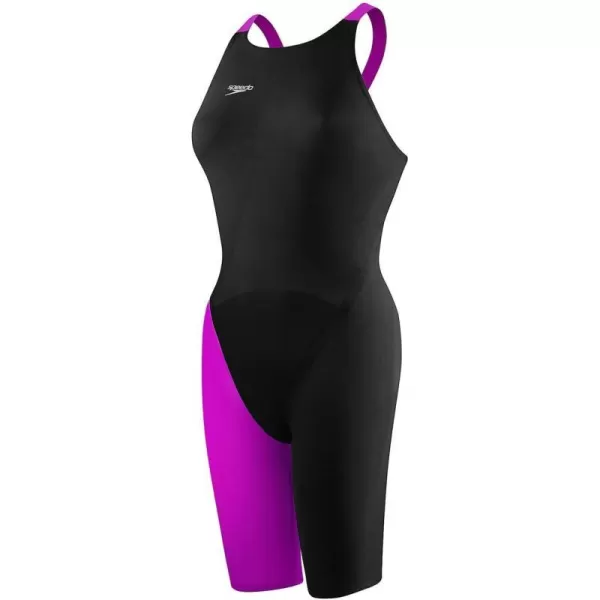 Speedo LZR Racer Elite 2 Womens Closed Back Suit BlackBlackPurple