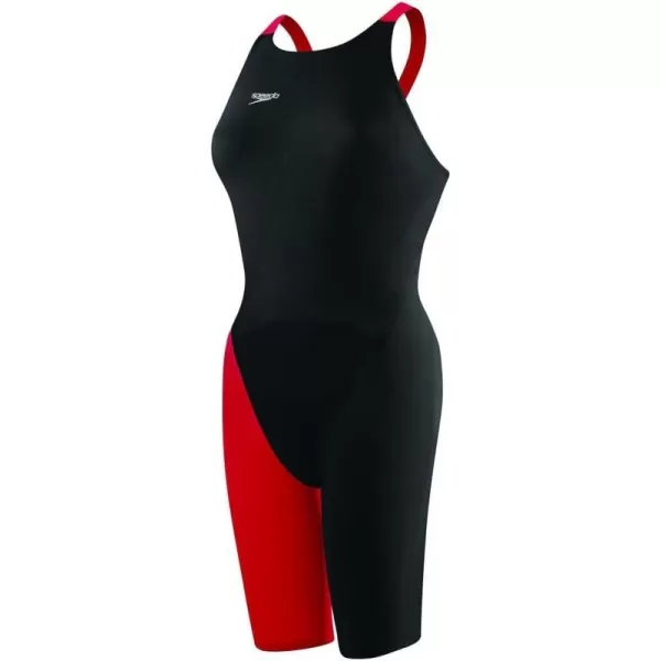 Speedo LZR Racer Elite 2 Womens Closed Back Suit BlackBlackRed