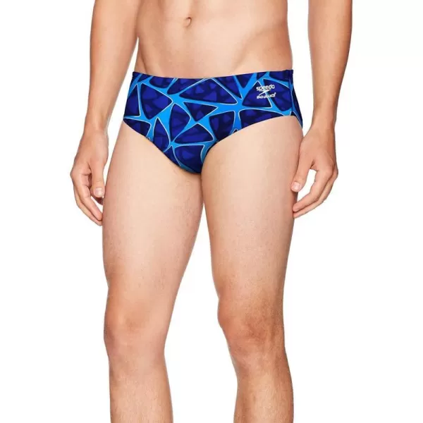 Speedo Mens Caged Out Brief Endurance SwimsuitSpeedo Blue