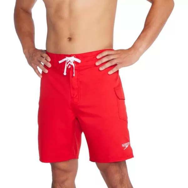 Speedo Mens Guard Swim Trunk Knee Length Boardshort VolleyTeam Red