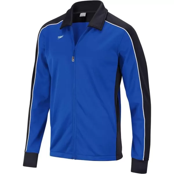 Speedo Mens Jacket Full Zip Collard Streamline Team Warm UpBlackSapphire