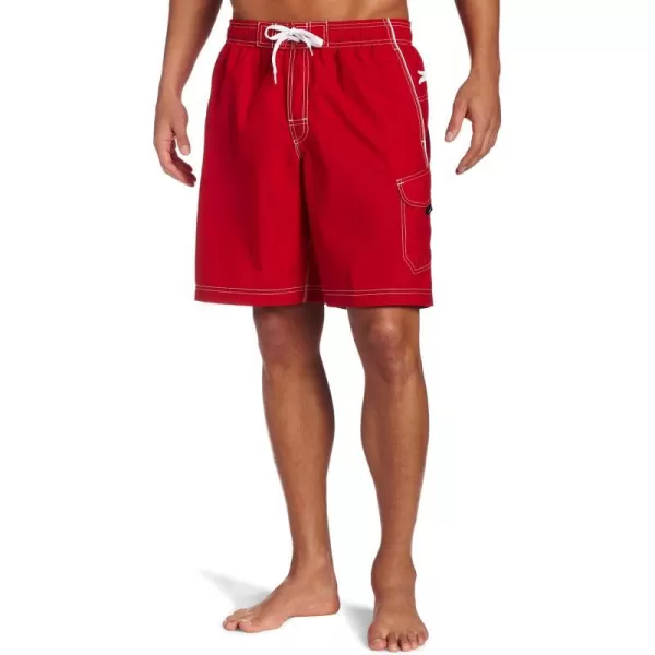 Speedo Mens Marina Swim TrunkManufacturer DiscontinuedDark Red Pepper