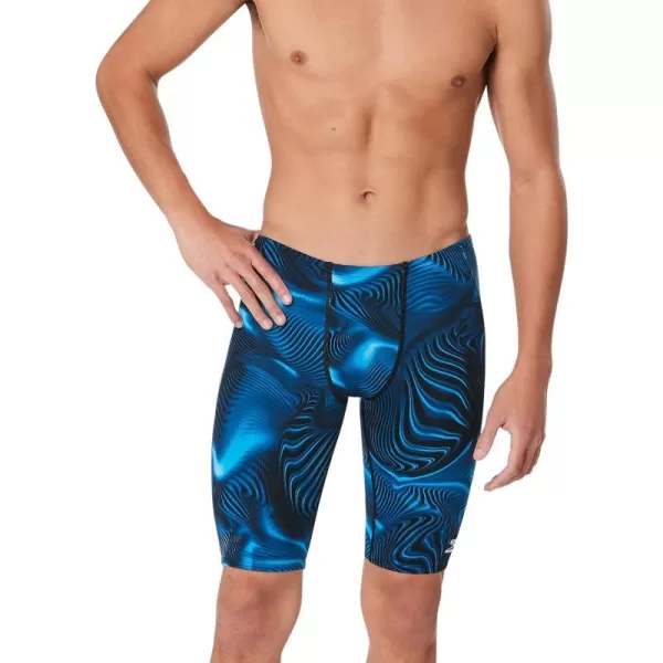 Speedo Mens Standard Swimsuit Jammer Endurance Printed Team Colors Fusion Blue 36Speedo Mens Standard Swimsuit Jammer Endurance Printed Team Colors Fusion Blue 36