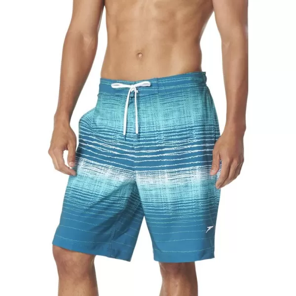 Speedo Mens Swim Trunk Knee Length Boardshort Active Flex EBoard PrintedColumbia