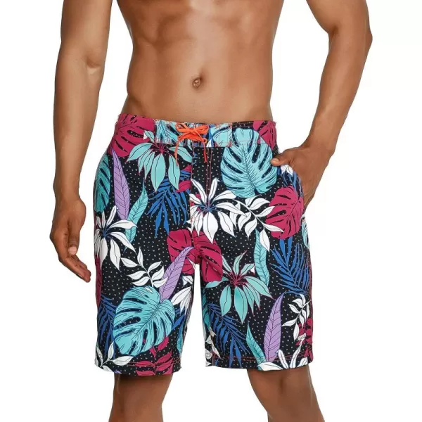 Speedo Mens Swim Trunk Knee Length Boardshort Bondi Printed20 Hothouse Anthracite