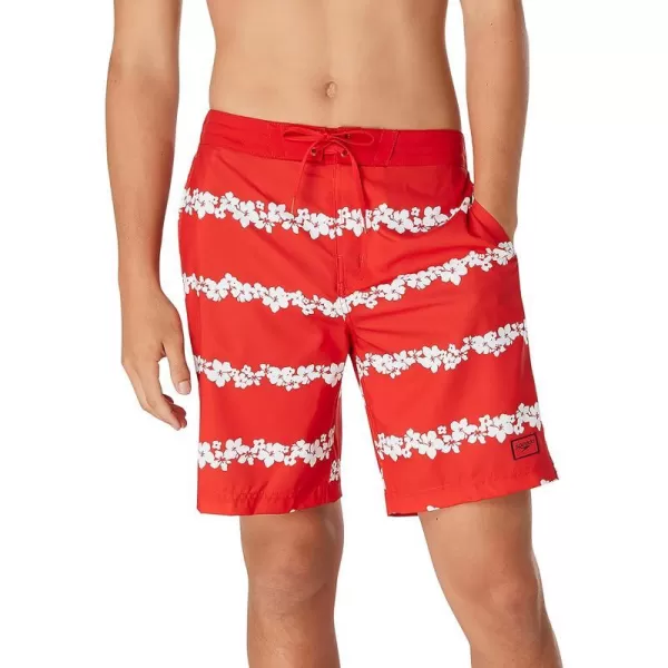 Speedo Mens Swim Trunk Knee Length Boardshort Bondi Striped20 Fixed Floral