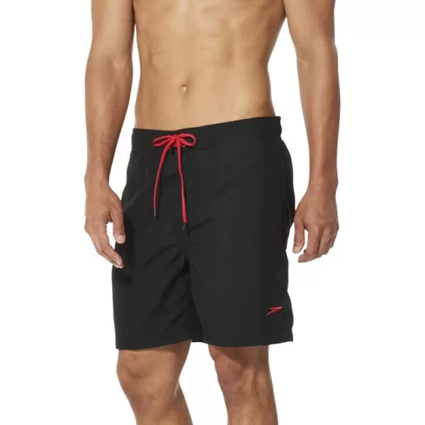 Speedo Mens Swim Trunk Knee Length Boardshort EBoard Comfort Liner SolidSpeedo Black