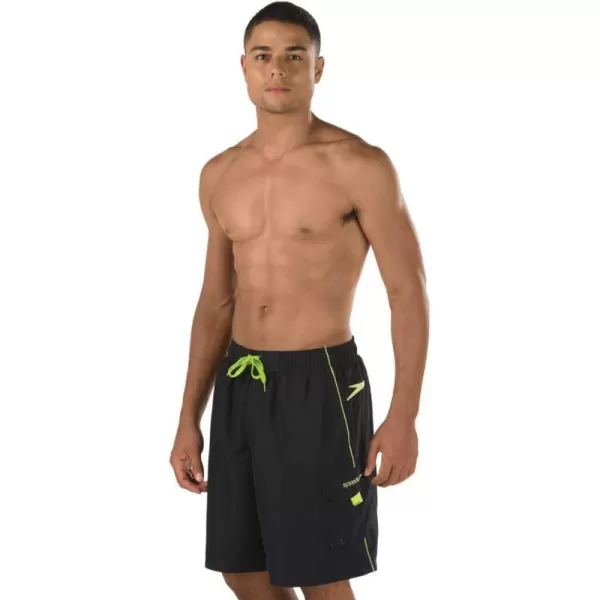 Speedo Mens Swim Trunk Knee Length Marina VolleyAquagon BlackGreen