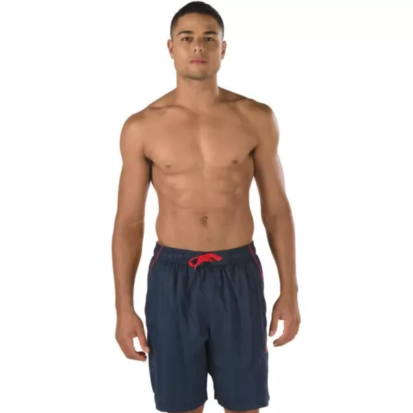 Speedo Mens Swim Trunk Knee Length Marina VolleyAquagon NavyRed