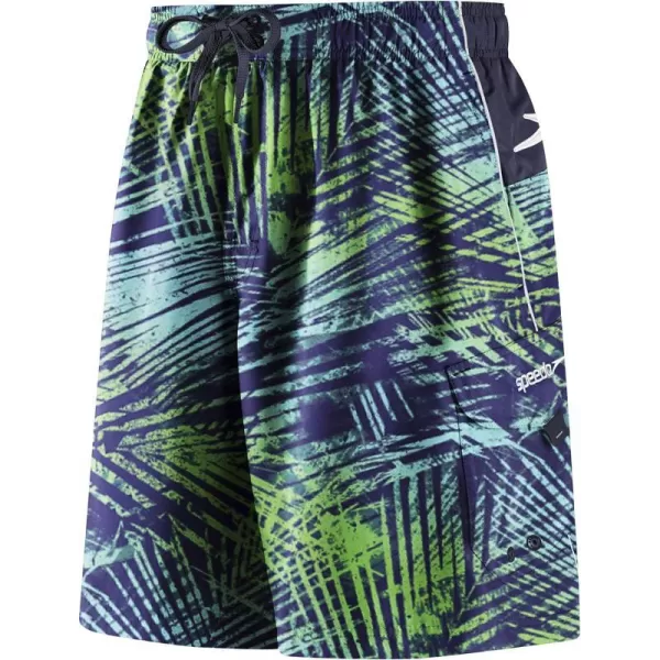 Speedo Mens Swim Trunk Knee Length Marina VolleyNavyGreen