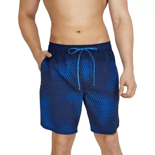 Speedo Mens Swim Trunk Mid Length MarinaHex Explorer Peacoat