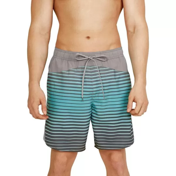 Speedo Mens Swim Trunk Mid Length MarinaStripe Explorer Monument