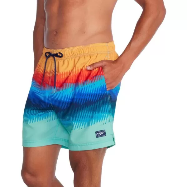 Speedo Mens Swim Trunk Mid Length Redondo PrintedBoom Flux