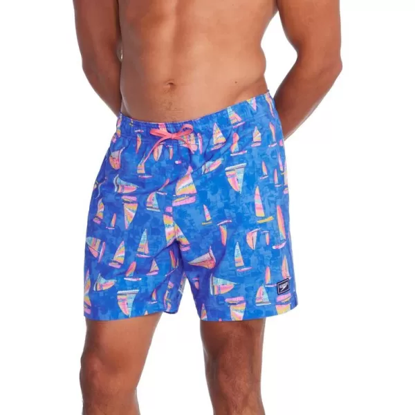 Speedo Mens Swim Trunk Mid Length Redondo PrintedSunday Afternoon