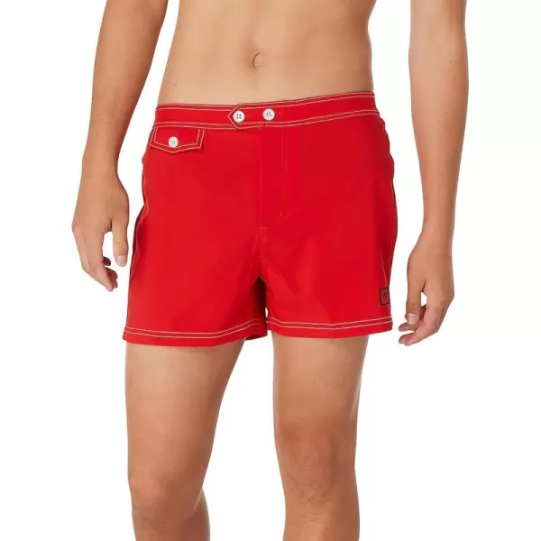 Speedo Mens Swim Trunk Short Length Beachsider SolidHigh Risk Red