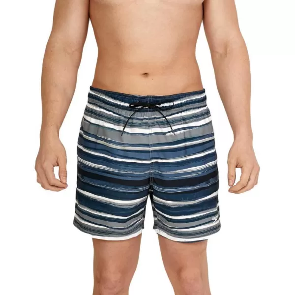 Speedo Mens Swim Trunk Short Length Redondo Comfort Liner PrintCurrent Anthracite