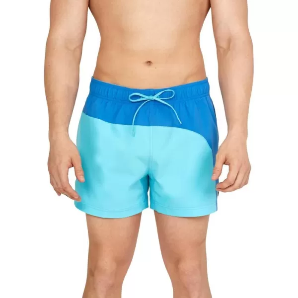 Speedo Mens Swim Trunk Short Length Redondo SolidBlock Blue Atoll