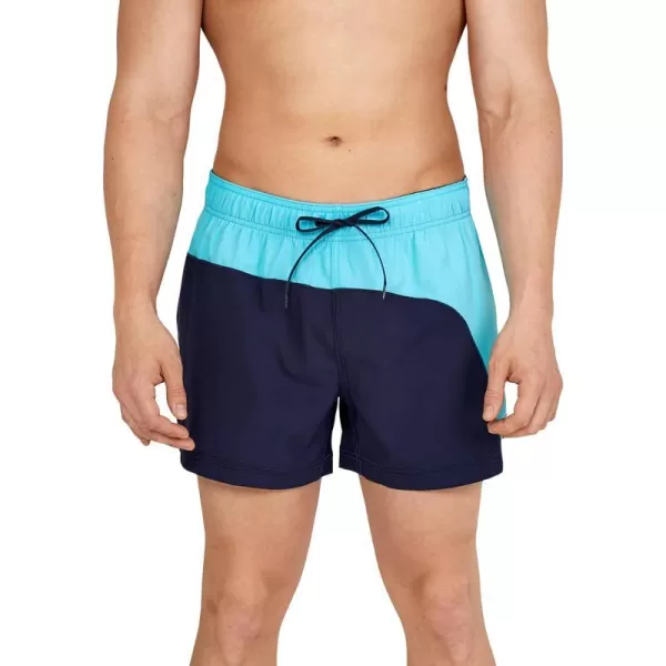 Speedo Mens Swim Trunk Short Length Redondo SolidBlock Peacoat