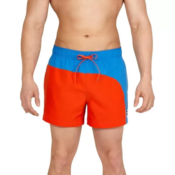 Speedo Mens Swim Trunk Short Length Redondo SolidBlock Spicy Orange