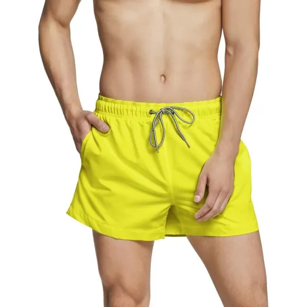 Speedo Mens Swim Trunk Short Length Redondo SolidSafety Yellow