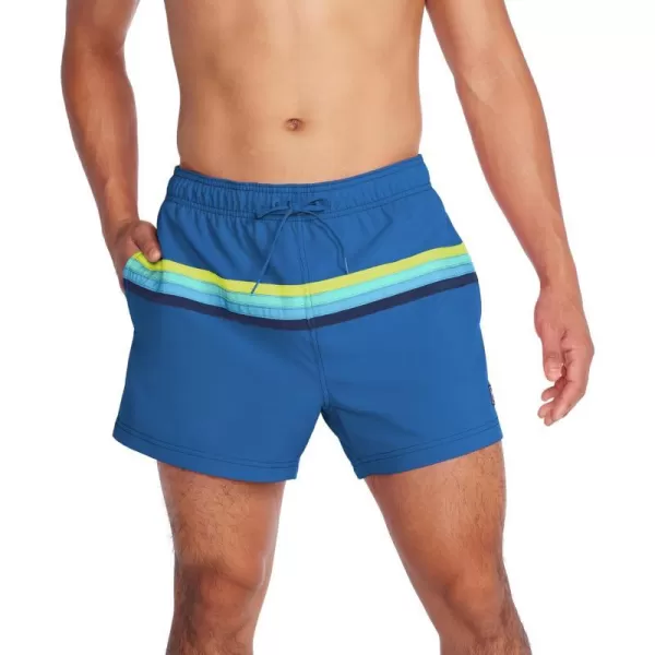 Speedo Mens Swim Trunk Short Length Redondo StripedHorizontal Arctic Glass