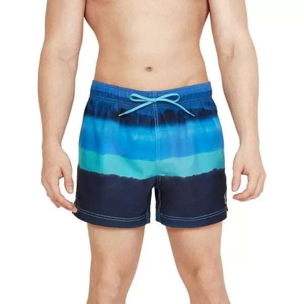 Speedo Mens Swim Trunk Short Length Redondo StripedStorm Palace Blue