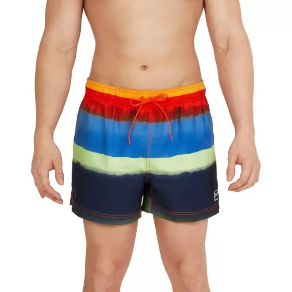 Speedo Mens Swim Trunk Short Length Redondo StripedStorm Spicy Orange