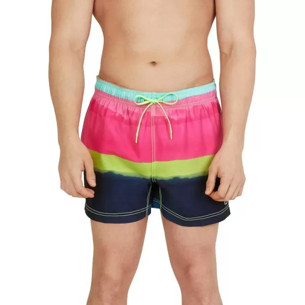 Speedo Mens Swim Trunk Short Length Redondo StripedStorm Sugar Plum