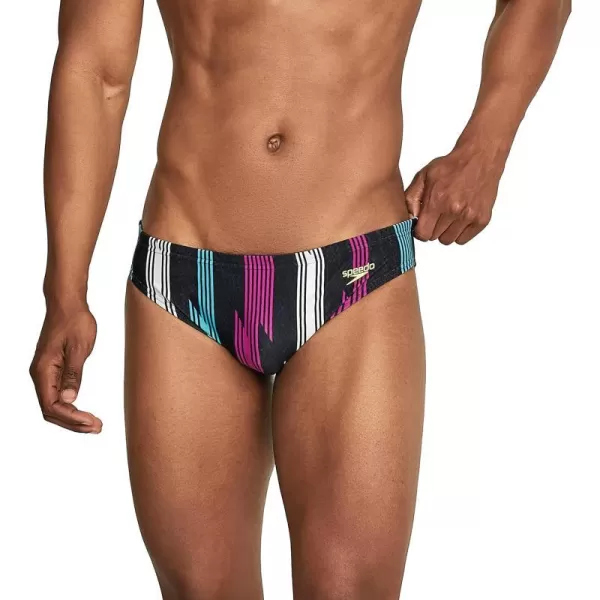 Speedo Mens Swimsuit Brief Creora Highclo PrintedSea Ridge Porcelain