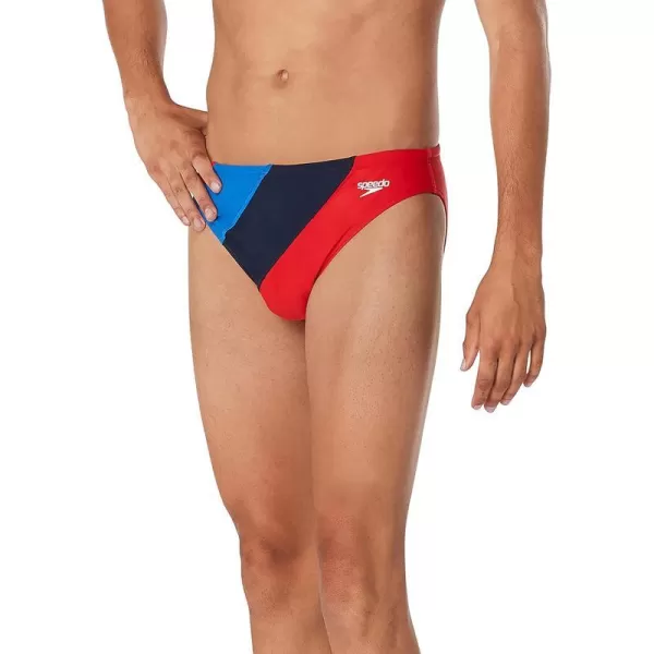 Speedo Mens Swimsuit Brief Eco Flex 2 Outseam BeachstarBlock High Risk Red