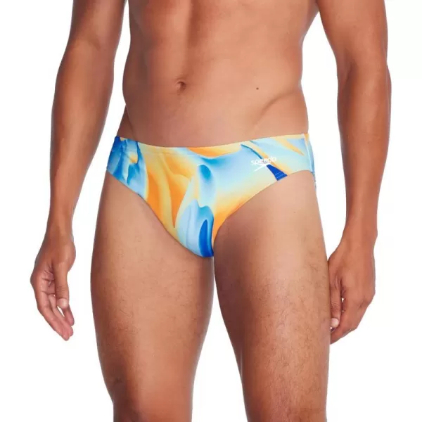 Speedo Mens Swimsuit Brief Eco Flex 2 Outseam BeachstarShore Swirl