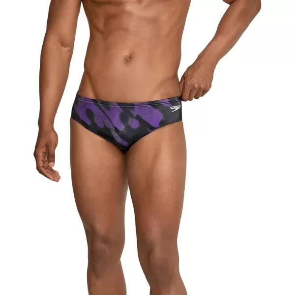 Speedo Mens Swimsuit Brief PowerFlex Eco Coded Riff Team ColorsWonder Speedo Purple