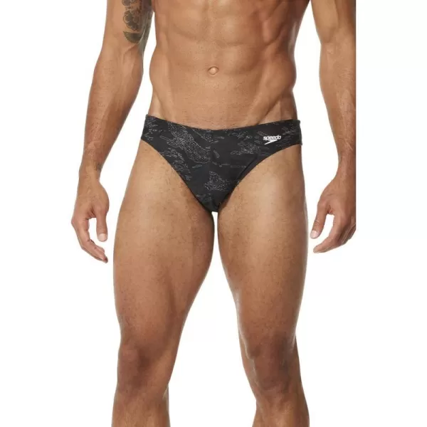 Speedo Mens Swimsuit Brief PowerFlex Eco Solar  Manufacturer DiscontinuedBlackBlack