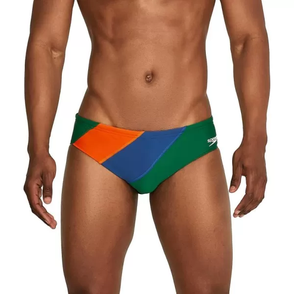 Speedo Mens Swimsuit Brief PowerFlex Eco SolarBlock Douglas Fir