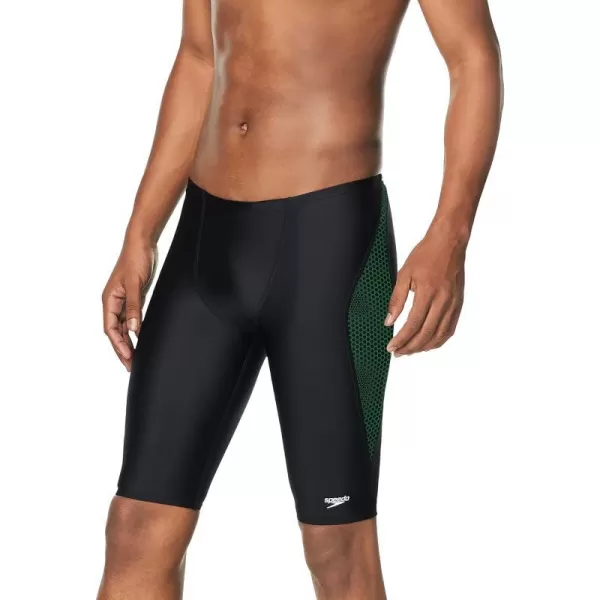 Speedo Mens Swimsuit Jammer Eco ProLT Printed Team ColorsHex Speedo Green