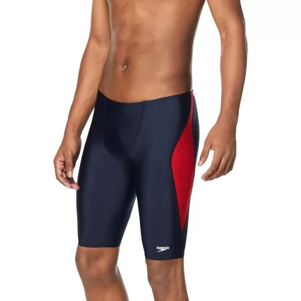 Speedo Mens Swimsuit Jammer Eco ProLT Printed Team ColorsHighrisk Red