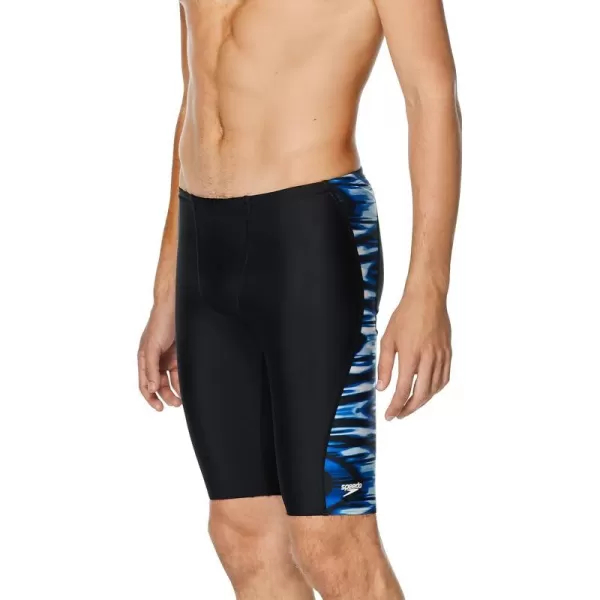 Speedo Mens Swimsuit Jammer Eco ProLT Printed Team ColorsWave Speedo Blue