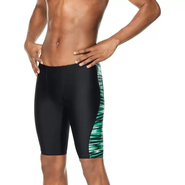 Speedo Mens Swimsuit Jammer Eco ProLT Printed Team ColorsWave Speedo Green